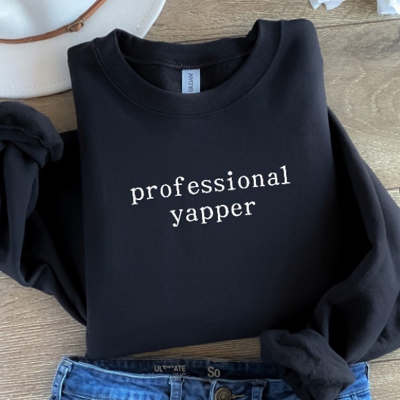 Embroidered professional yapper sweatshirt - Picture 1 of 1